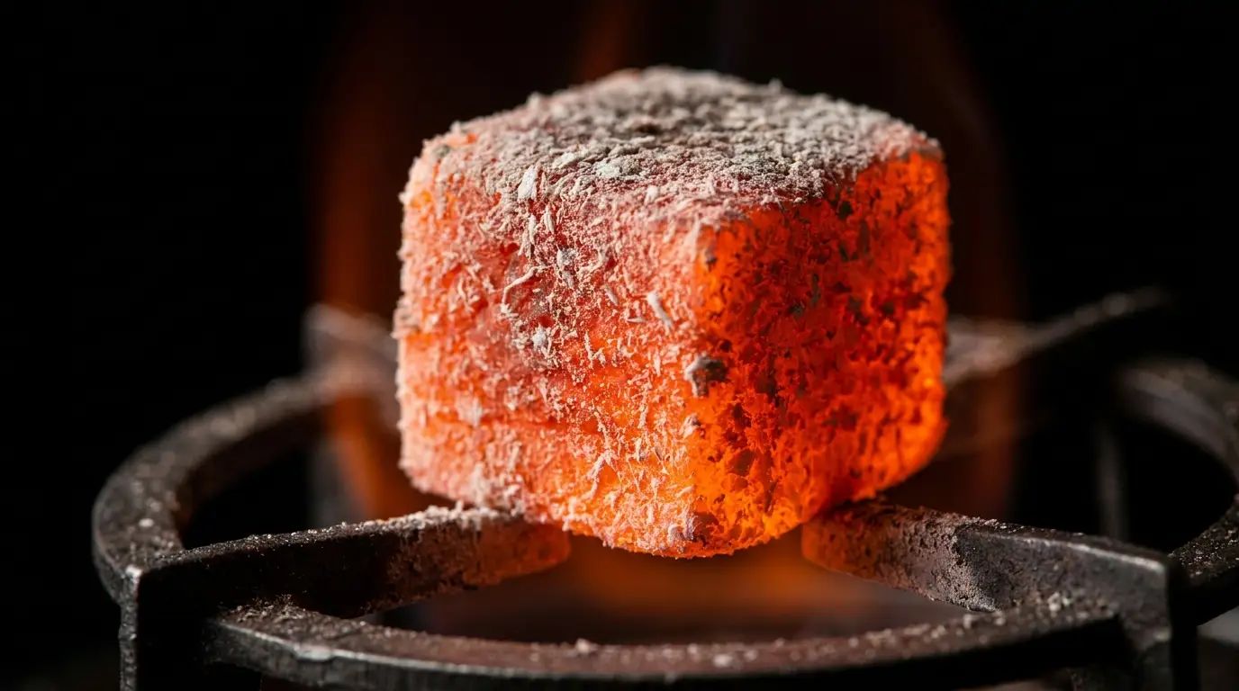 Coconut charcoal burning clean