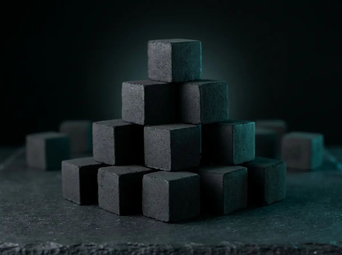 Coconut charcoal cubes